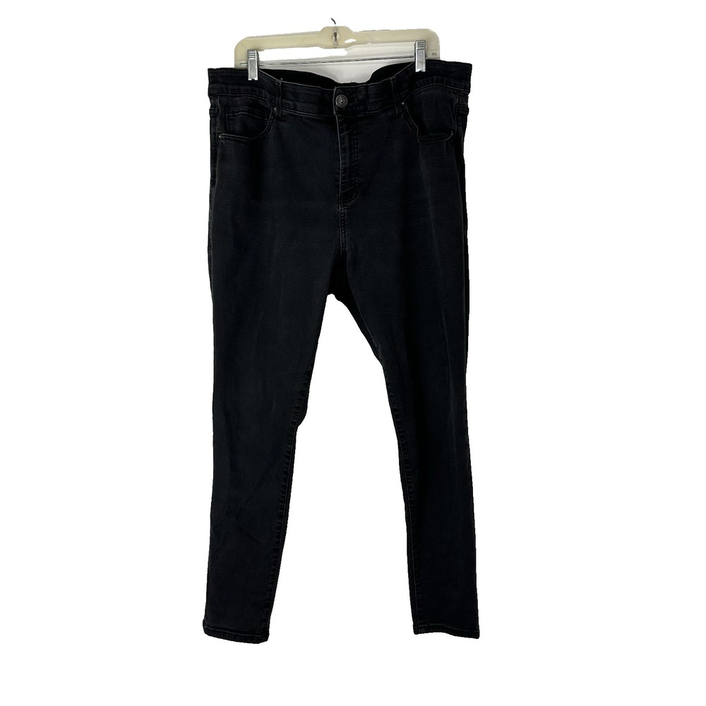Lularoe Black Jeans Women's Size 40 Simply Comfortable Stretch Distressed Denim‎